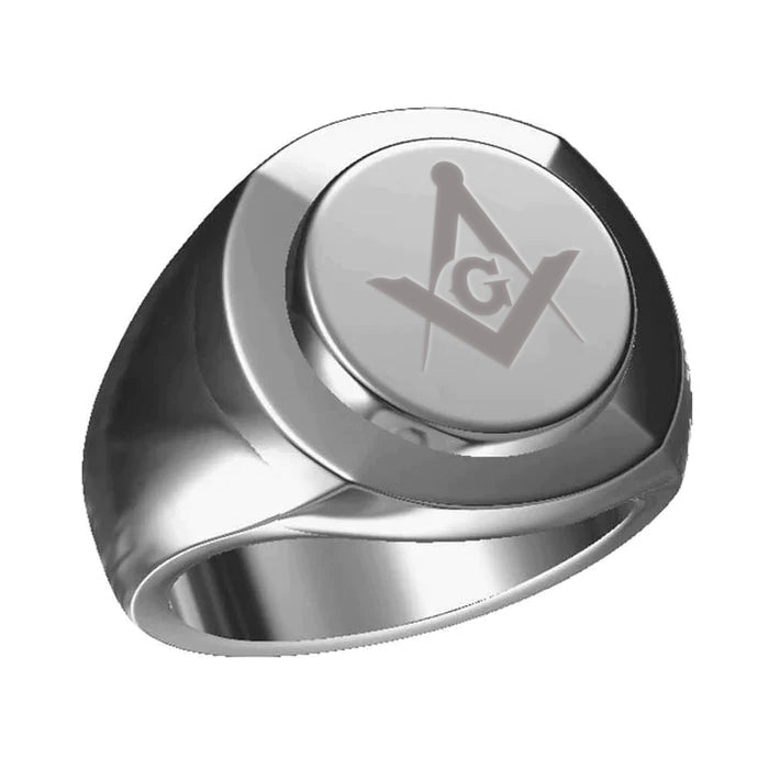 Master Mason Blue Lodge Ring - Sterling Silver - Bricks Masons