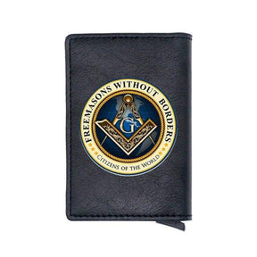 Master Mason Blue Lodge Wallet - Square and Compass G and Credit Card Holder (3 colors) - Bricks Masons