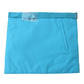 Master Mason Craft English Regulation Apron - Turquoise Moire - Bricks Masons