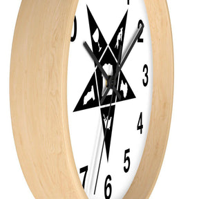 OES Clock - Wooden Frame - Bricks Masons