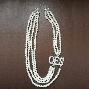 OES Necklace - Long Pearl - Bricks Masons