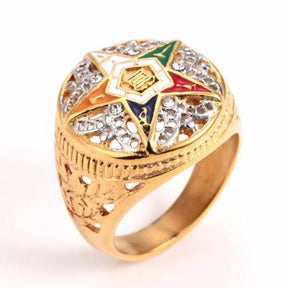 OES Ring - Golden - Bricks Masons