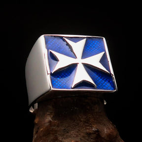 Order of Malta Ring - Blue Cross Sterling Silver - Bricks Masons