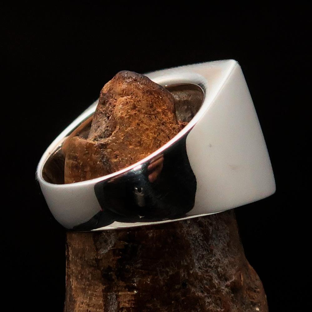 Order of Malta Ring - Silver & Light Blue Cross Sterling Silver - Bricks Masons