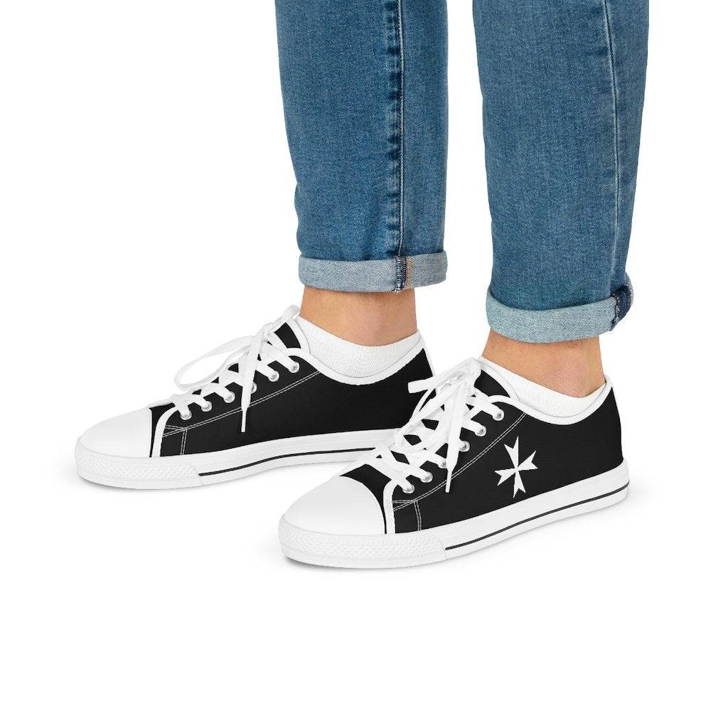 Order Of Malta Sneaker - Low Top Black & White - Bricks Masons