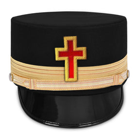 Past Commander Knights Templar Fatigue Cap - Gold Metal - Bricks Masons