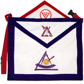 Past High Priest & Past Illustrious Master & Royal Arch Chapter & Council Apron - Reversible - Bricks Masons