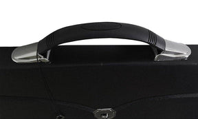 Past Master Blue Lodge Apron Case - Black Leather with Yellow Acacia Leafs MM, WM, Provincial - Bricks Masons