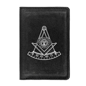 Past Master Blue Lodge California Regulation Wallet - Black & Brown - Bricks Masons