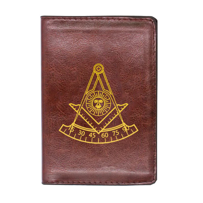 Past Master Blue Lodge California Regulation Wallet - Black & Brown - Bricks Masons