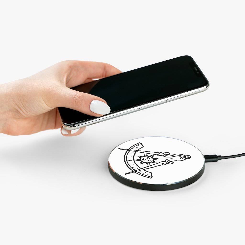 Past Master Blue Lodge Wireless Charger - White & Black - Bricks Masons
