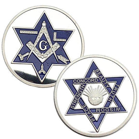 Master Mason Blue Lodge Coin - Square and Compass G