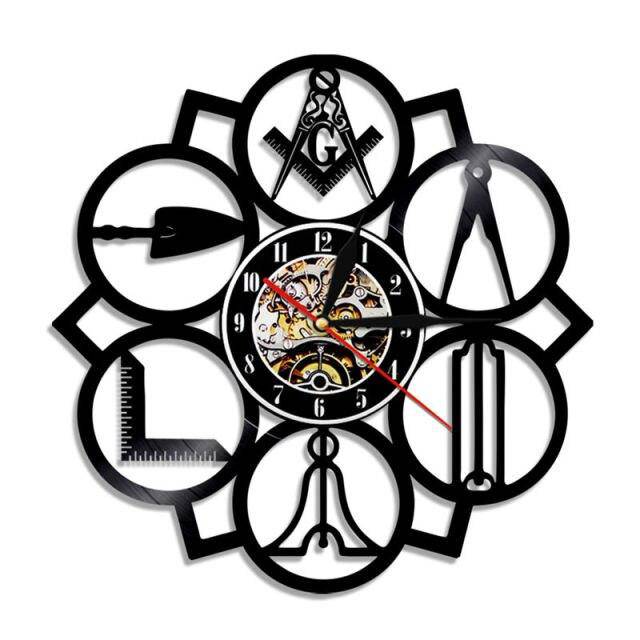 Master Mason Blue Lodge Clock - Led Vinyl Various Colors