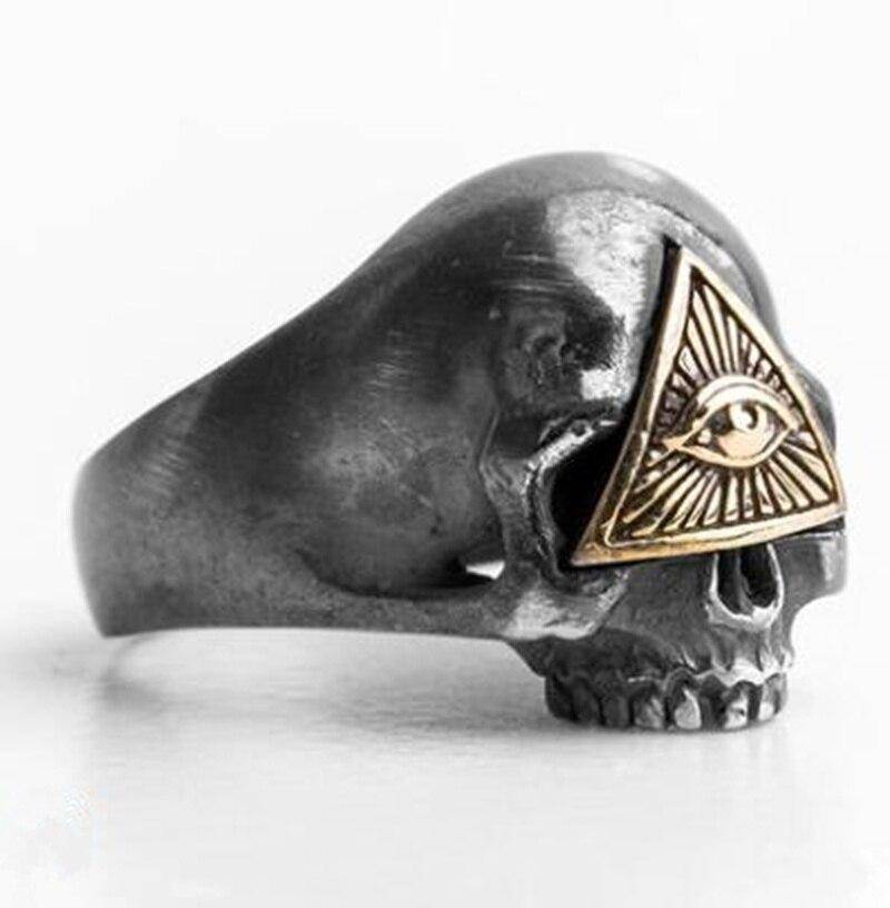 Eye Of Providence Ring - Skull Silver