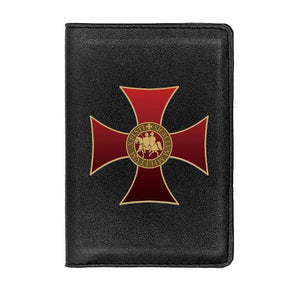 Knights Templar Commandery Wallet - Cross Passport & Credit Card Holder