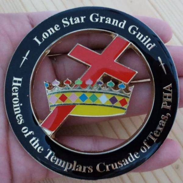 PHA HEROINES of the TEMPLARS CRUSADE Texas Regulation Car Emblem - Medallion - Bricks Masons