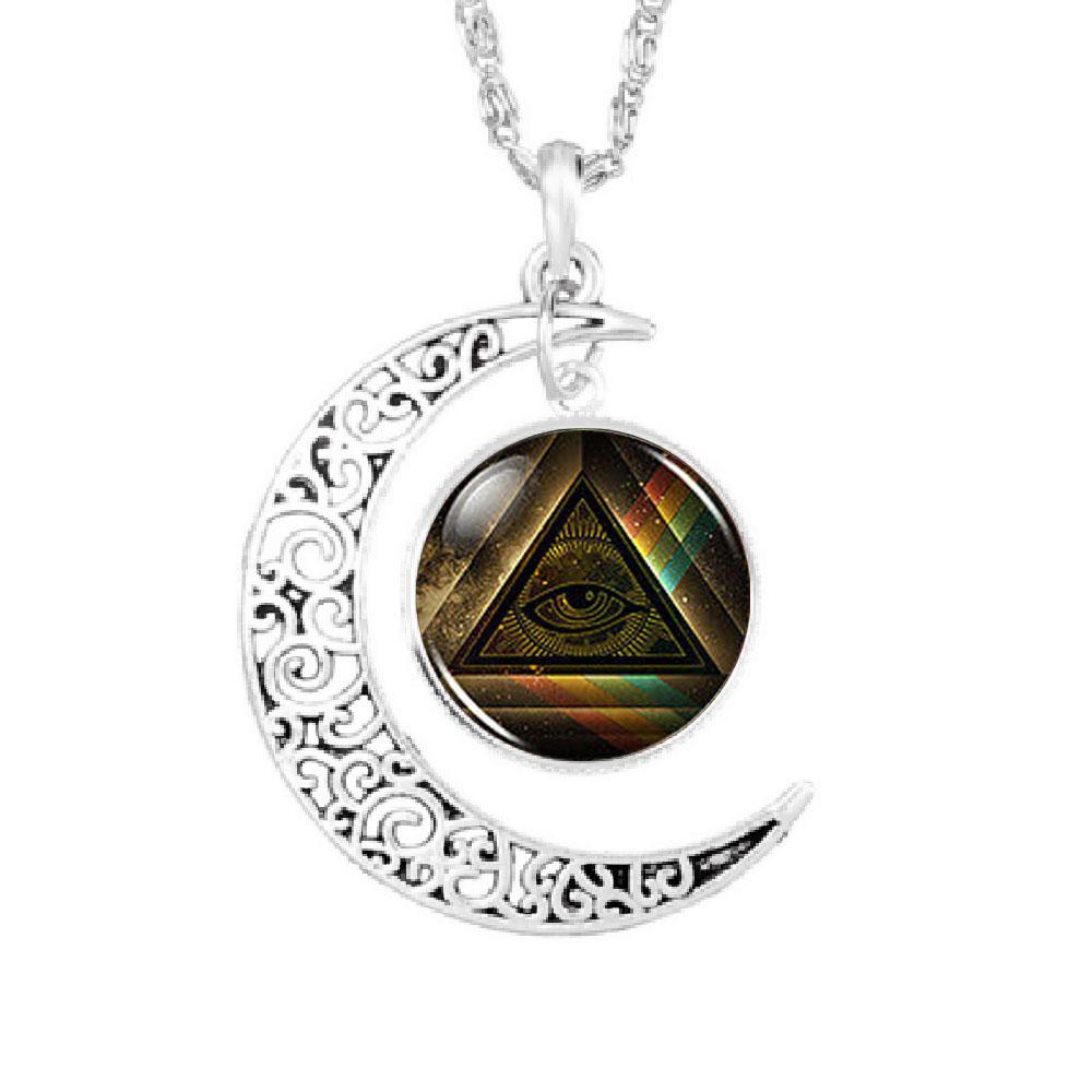 Eye Of Providence Necklace - Moon AllSeeing Eye