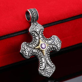 Knights Templar Commandery Necklace - Silver Konstantine Cross