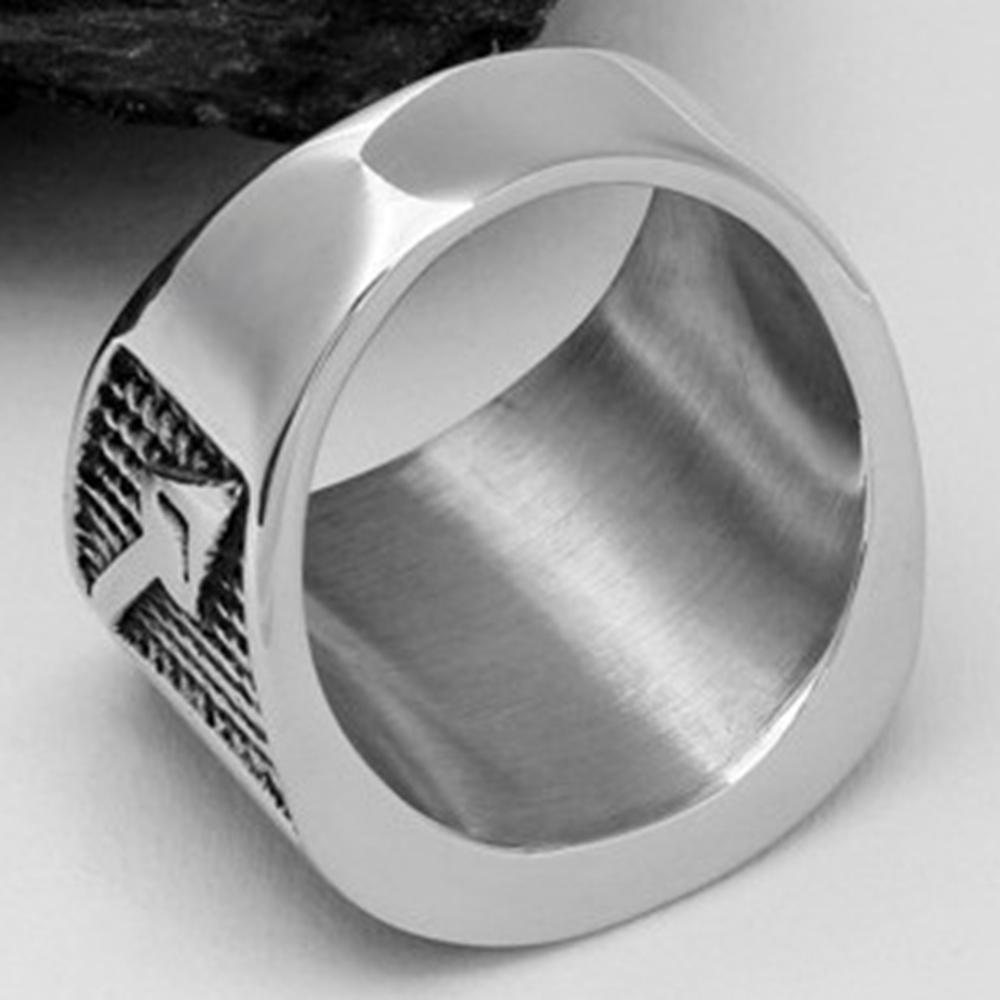 Knights Templar Commandery Ring - Stainless Steel Silver