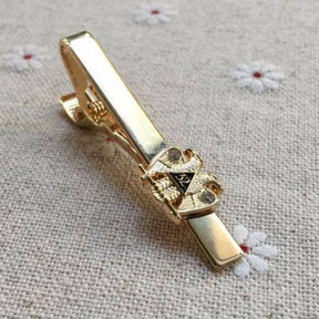 32nd Degree Scottish Rite Tie Clip - Double Headed Eagle with Rhinestone