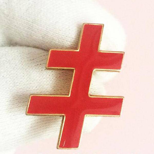 33rd Degree Scottish Rite Lapel Pin - Red 1"