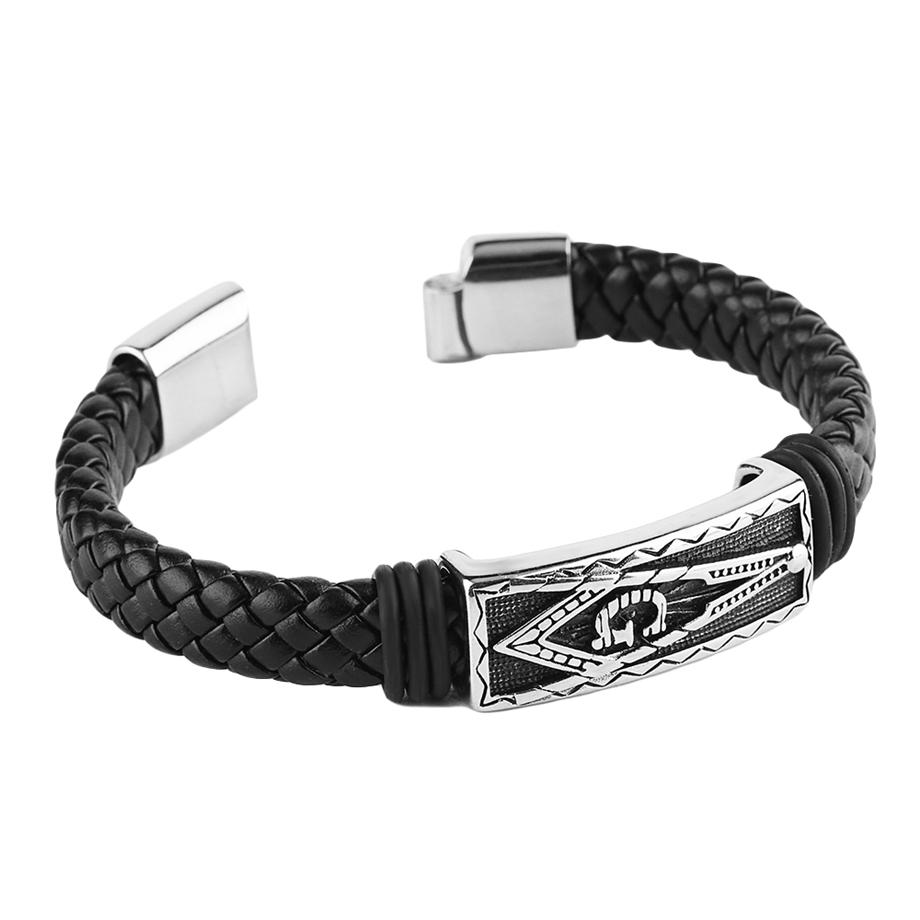 Master Mason Blue Lodge Bracelet - Leather Rope Chain