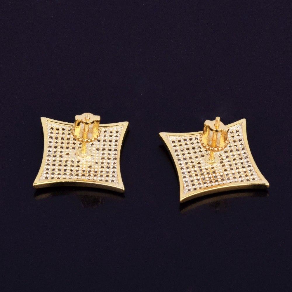 Master Mason Blue Lodge Earring - Gold & Silver Zirconia