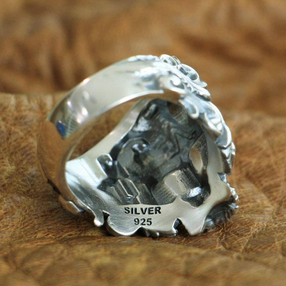 Widows Sons Ring - 925 Sterling Silver Skull