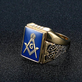 Master Mason Blue Lodge Ring - Blue & Gold