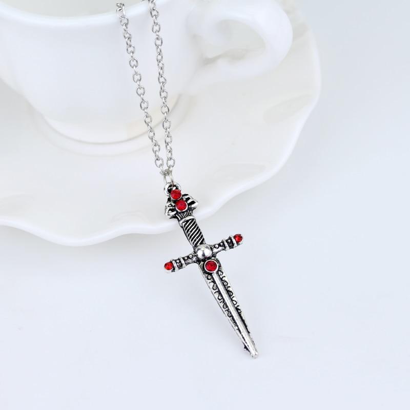 Knights Templar Commandery Necklace - Silver & Red