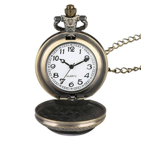 Master Mason Blue Lodge Pocket Watch - Antique Square and Compass G Village Quartz