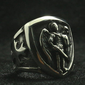 Knights Templar Commandery Ring - St. Michael The Archangel Silver