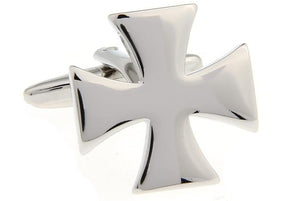 Knights Templar Commandery Cufflink - Silver Cross