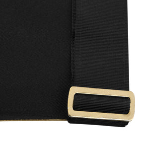 Scottish Rite Apron - Black Velvet With Gold Machine Embroidery - Bricks Masons
