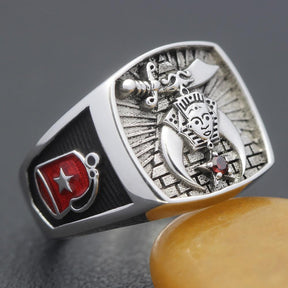 Shriners Ring - Sterling Silver - Bricks Masons