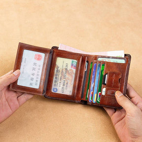 Shriners Wallet - GENUINE LEATHER Square and Compass & Credit Card Holder Brown - Bricks Masons