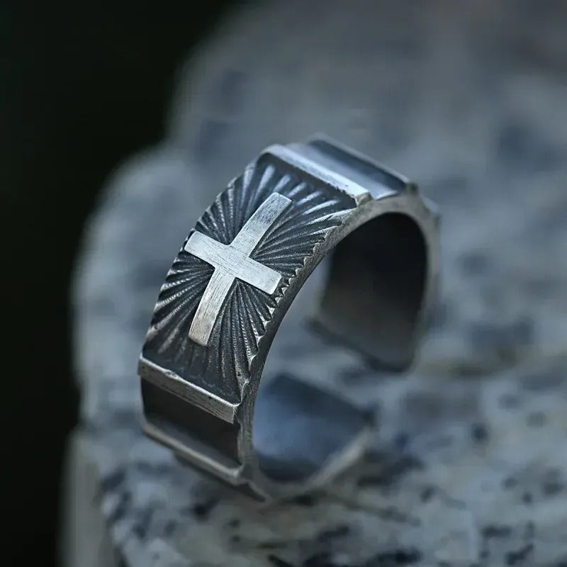 Knights Templar Commandery Ring - 925 Sterling Silver Resizable - Bricks Masons