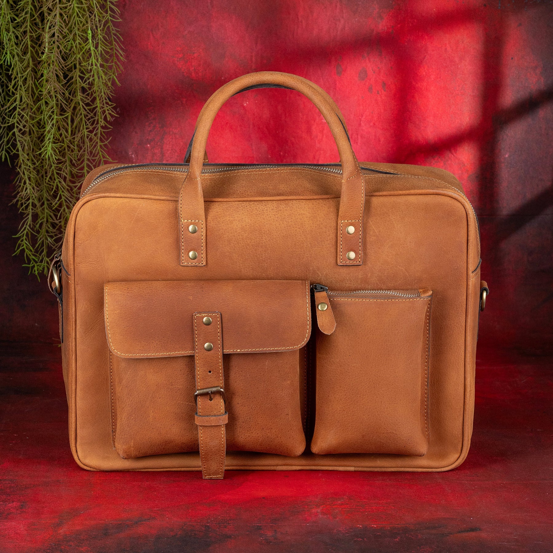 Widows Sons Briefcase - Brown Leather - Bricks Masons