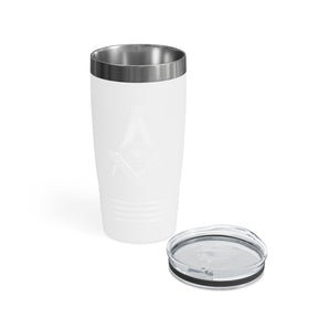 Master Mason Blue Lodge Ringneck Tumbler - Square & Compass All Seeing Eye - Bricks Masons