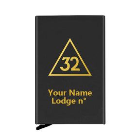 32nd Degree Scottish Rite Credit Card Holder - Various Colors - Bricks Masons