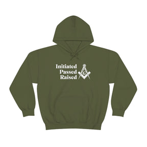 Master Mason Blue Lodge Hoodie - Initiated Passed Raised - Bricks Masons