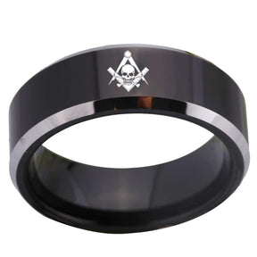 Widows Sons Ring - Black Tungsten - Bricks Masons