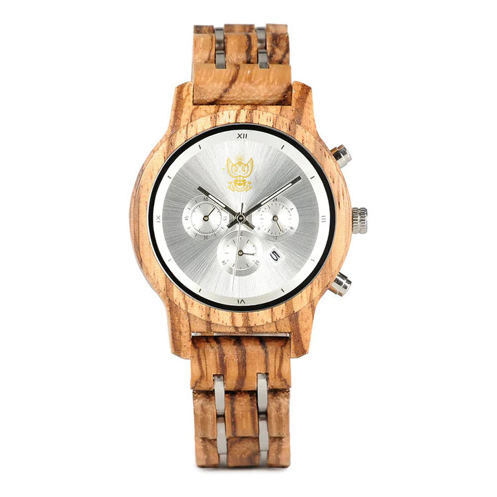 33rd Degree Scottish Rite Wristwatch - Wings Up Various Wood Colors - Bricks Masons