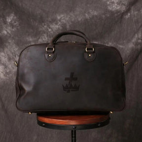 Knights Templar Travel Bag - (Dark Brown/Camel) - Bricks Masons