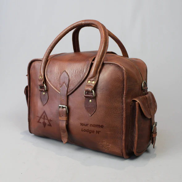 Council Travel Bag - Vintage Brown Leather - Bricks Masons