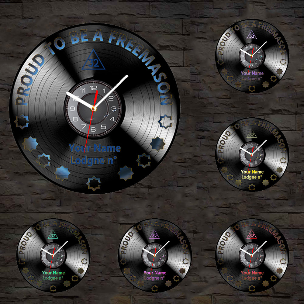 32nd Degree Scottish Rite Clock - Vinyl Record - Bricks Masons