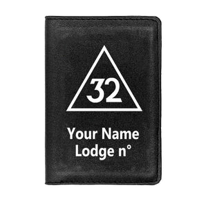 32nd Degree Scottish Rite Wallet - Black & Brown - Bricks Masons