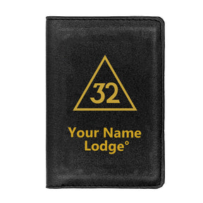 32nd Degree Scottish Rite Wallet - Black & Brown - Bricks Masons