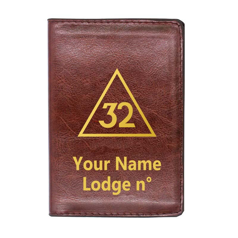 32nd Degree Scottish Rite Wallet - Black & Brown - Bricks Masons