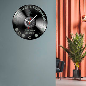 33rd Degree Scottish Rite Clock - Vinyl Record - Bricks Masons